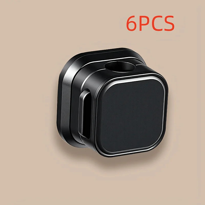 6pcs Cable Organizer Clips,Magnetic Design, Securely Adhere to Desks, Effortlessly Manage Various Wires.Suitable for Nightstands Qme Black