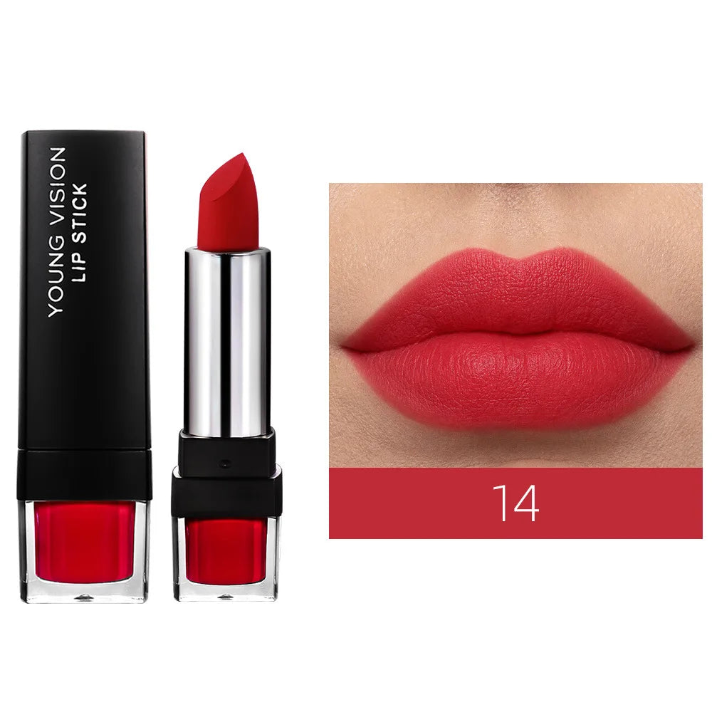 Gothic Dark Night Lipstick Waterproof Long-lasting White Black Dark Red Brown Velvet Matte Lip Tint Cosplay Makeup Lip Cosmetics Qme 14