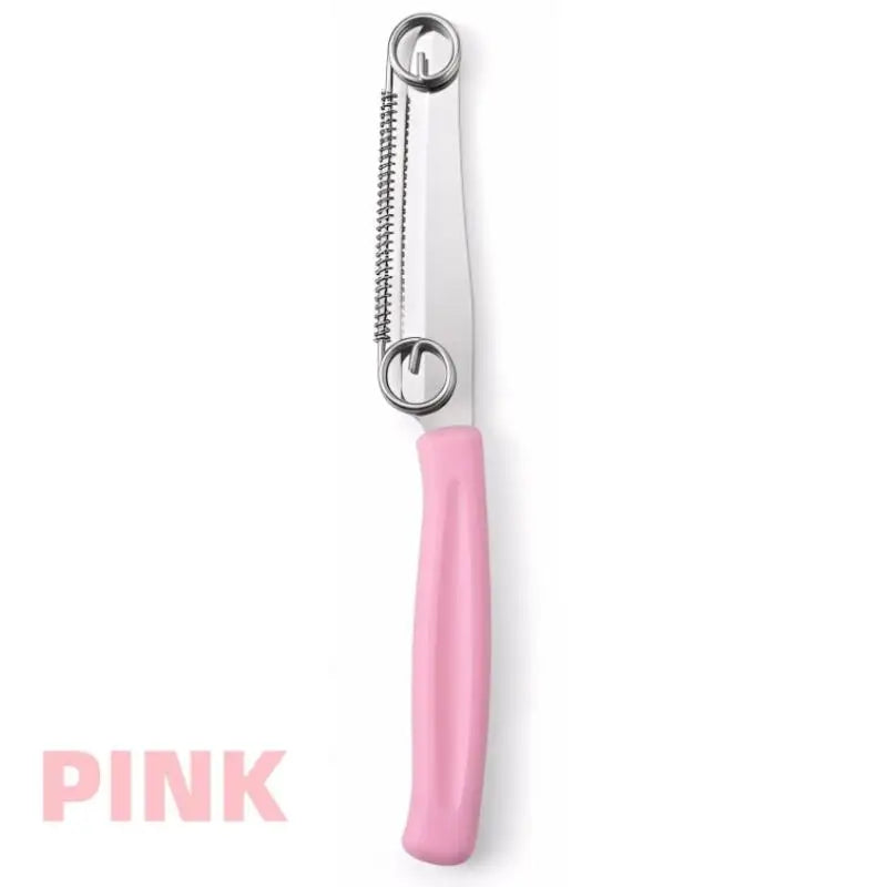 1 Stainless Steel Vegetable Fruit Peeler Adjustable Slicing Cutter Qme Pink