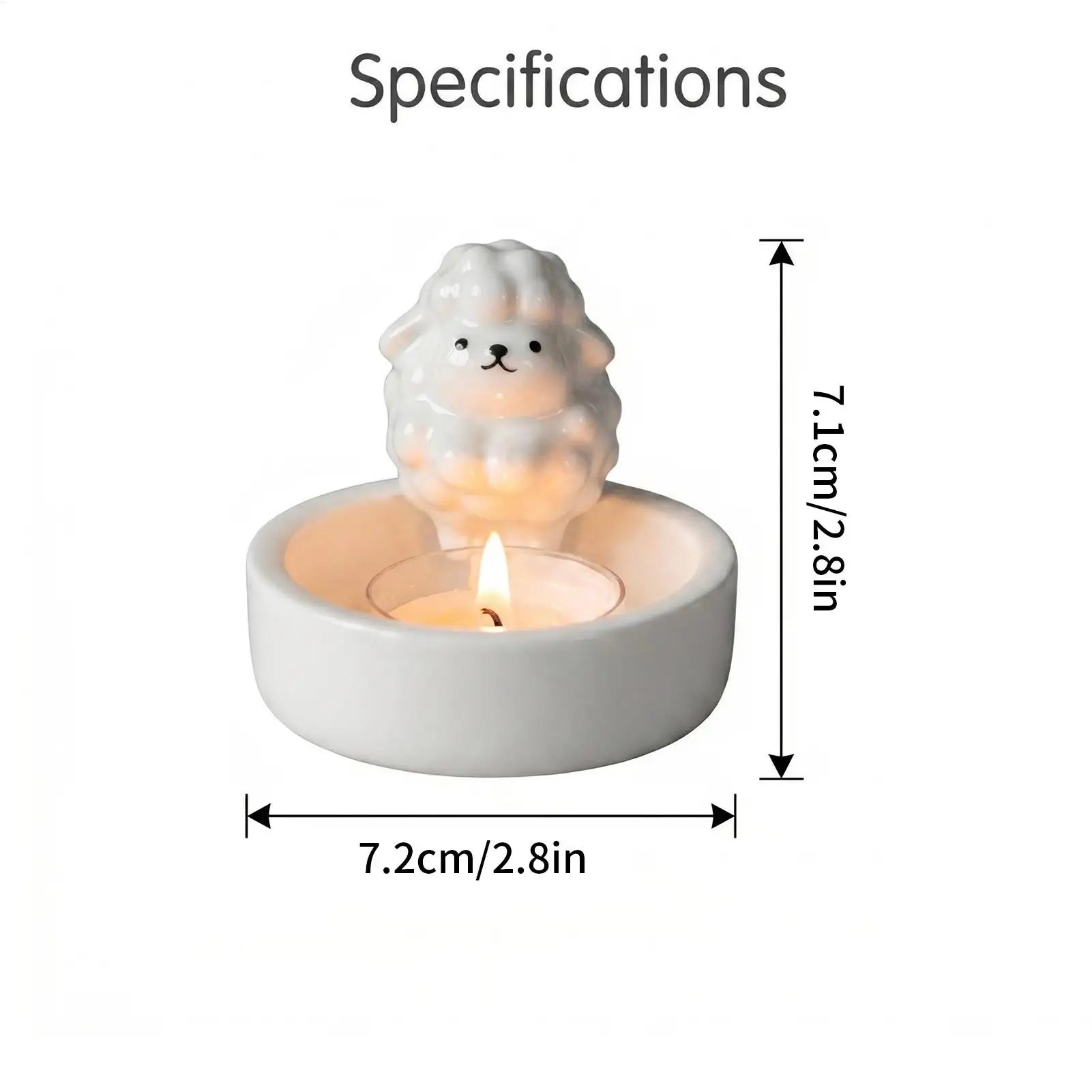 Cute Tealight Holder Aesthetic Table Centerpiece Ceramic Candlestick Qme