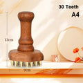Brass Bead Massage Gua Sha Comb Meridian Brush Handle Point Massager Qme A4