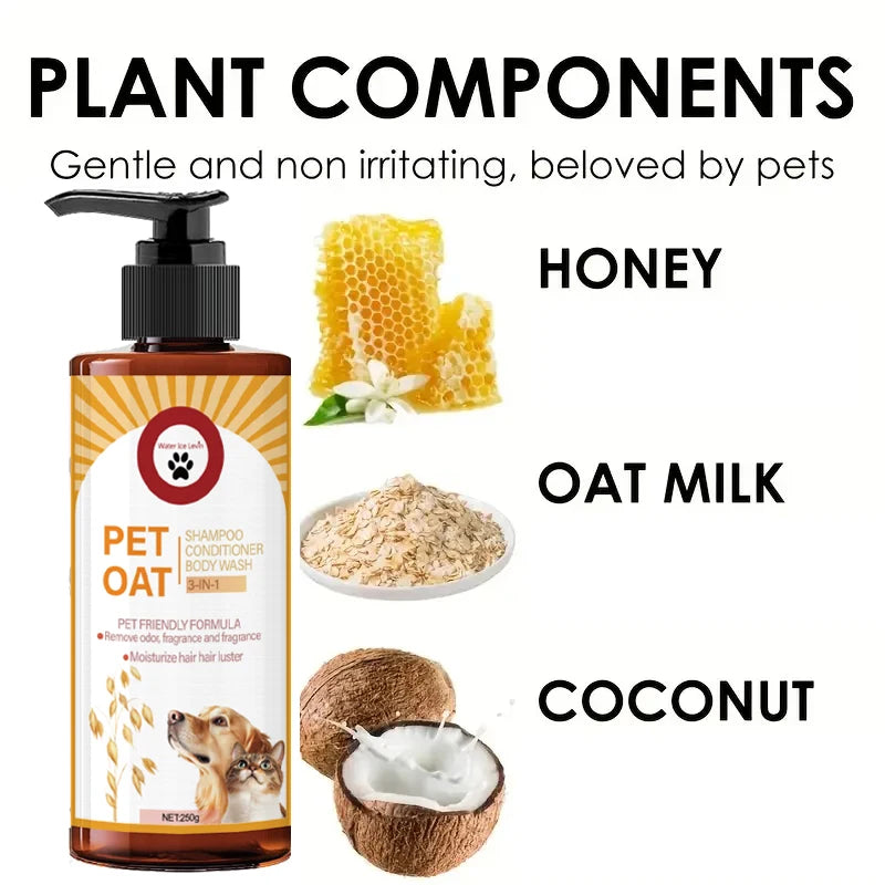 Pet Shampoo; Cleans Hair, Removes Odors, Makes Hair Soft and Not Dull, Has a Long-Lasting Fragrance, Is Specifically Designed for Pets, Suitable for Bathing Dogs and Cats Qme