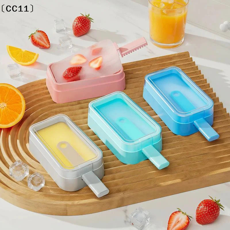 Silicone Ice Lolly Moulds Sticks Reusable Cream Forms Popsicle Mold Qme