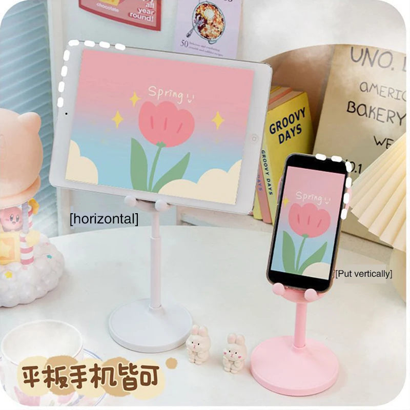Pink Phone Holder Desktop Cell Stand Iphone 13 14 Samsung Smartphone Qme