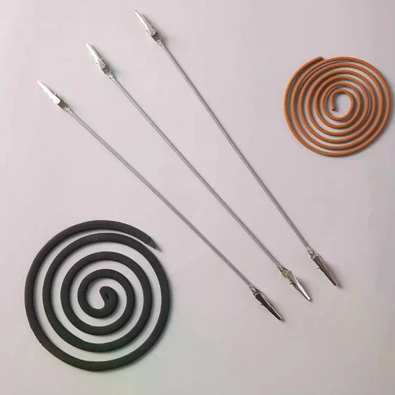 3pcs Double-ended Mosquito-repellent Incense Clip Universal Crocodile Clip Bracket Broken Incense Clip Extended Hose Qme