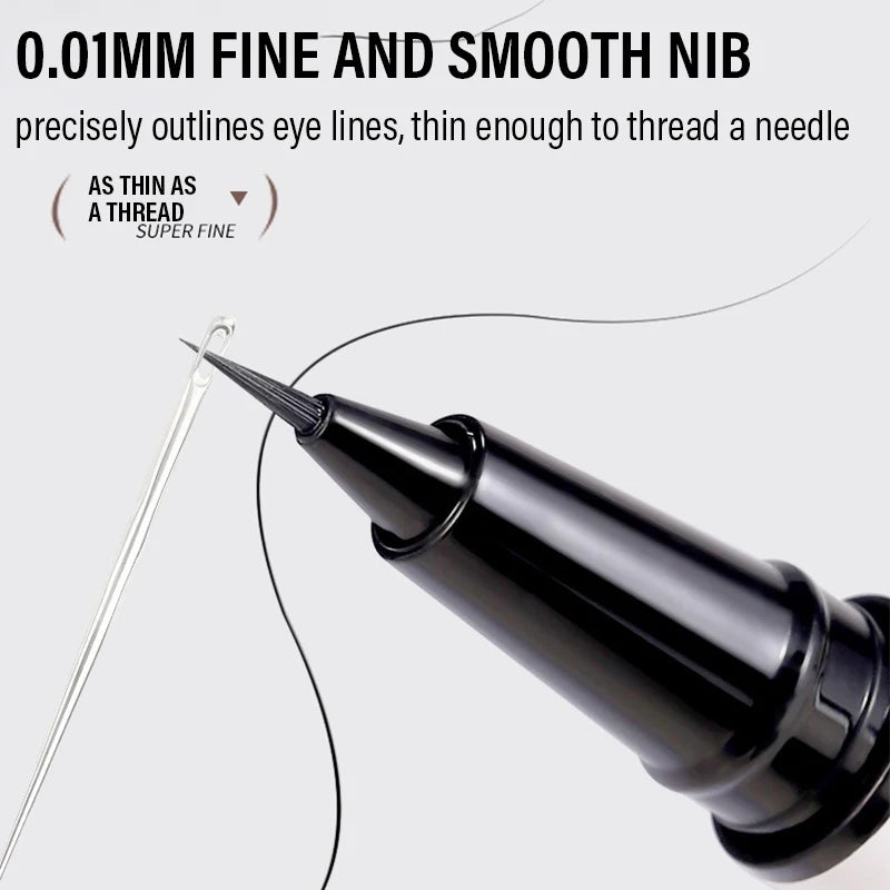 Micro-Sculpt Eyeliner Ultra Fine 0.01mm Tip for Lashes & Brows 24H Waterproof No-Smudge Smooth Black Brown White Eyeliner Makeup Qme
