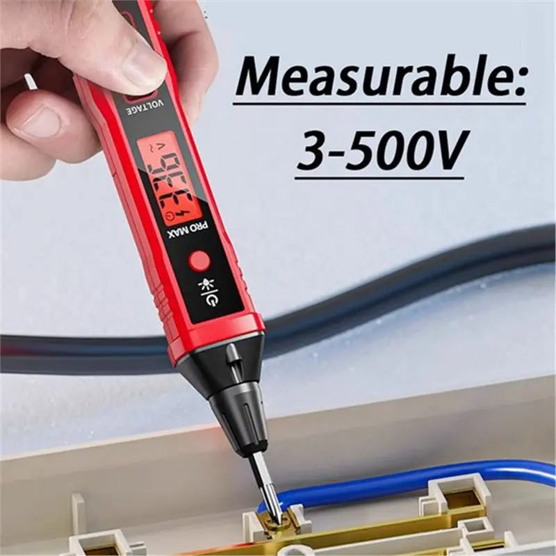 A02F-R2897 Intelligent Sound Light Alarming Voltage Tester 3-500V Electrician Tool Professional Grade Qme