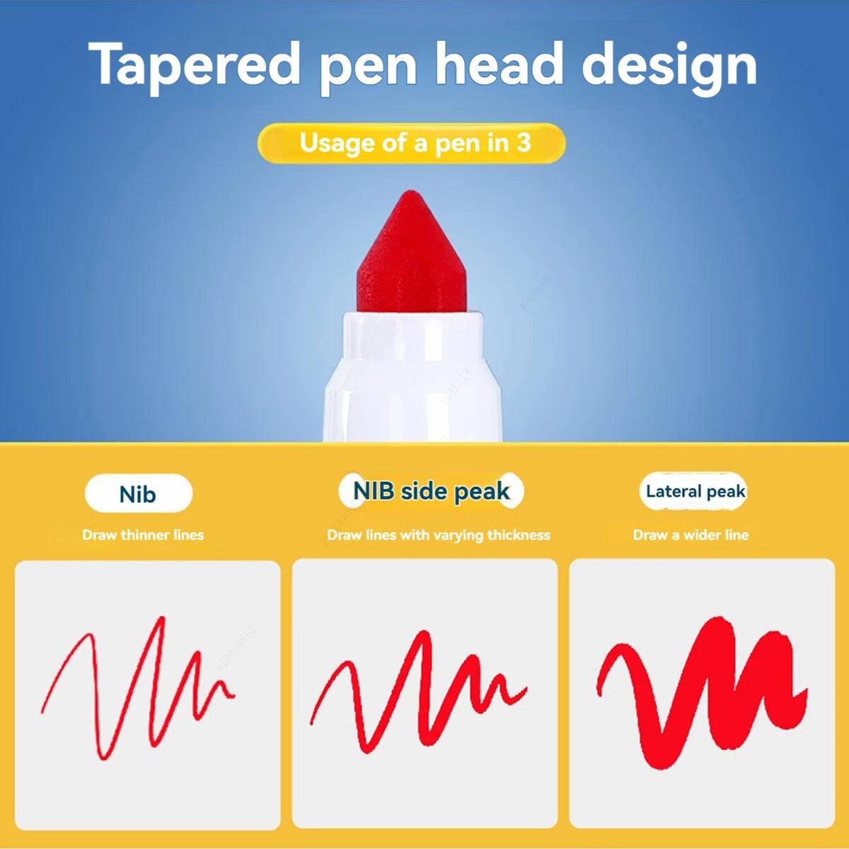 12/18/24 Pcs/set Color Washable Children Watercolor Brushes Marker Pen Tapered Tip Kawaii Drawing Stationery Qme