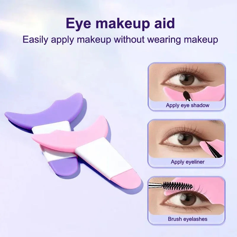 Multi-functional Eyeliner Stencil Wing Tips Aid Drawing Lipstick Qme
