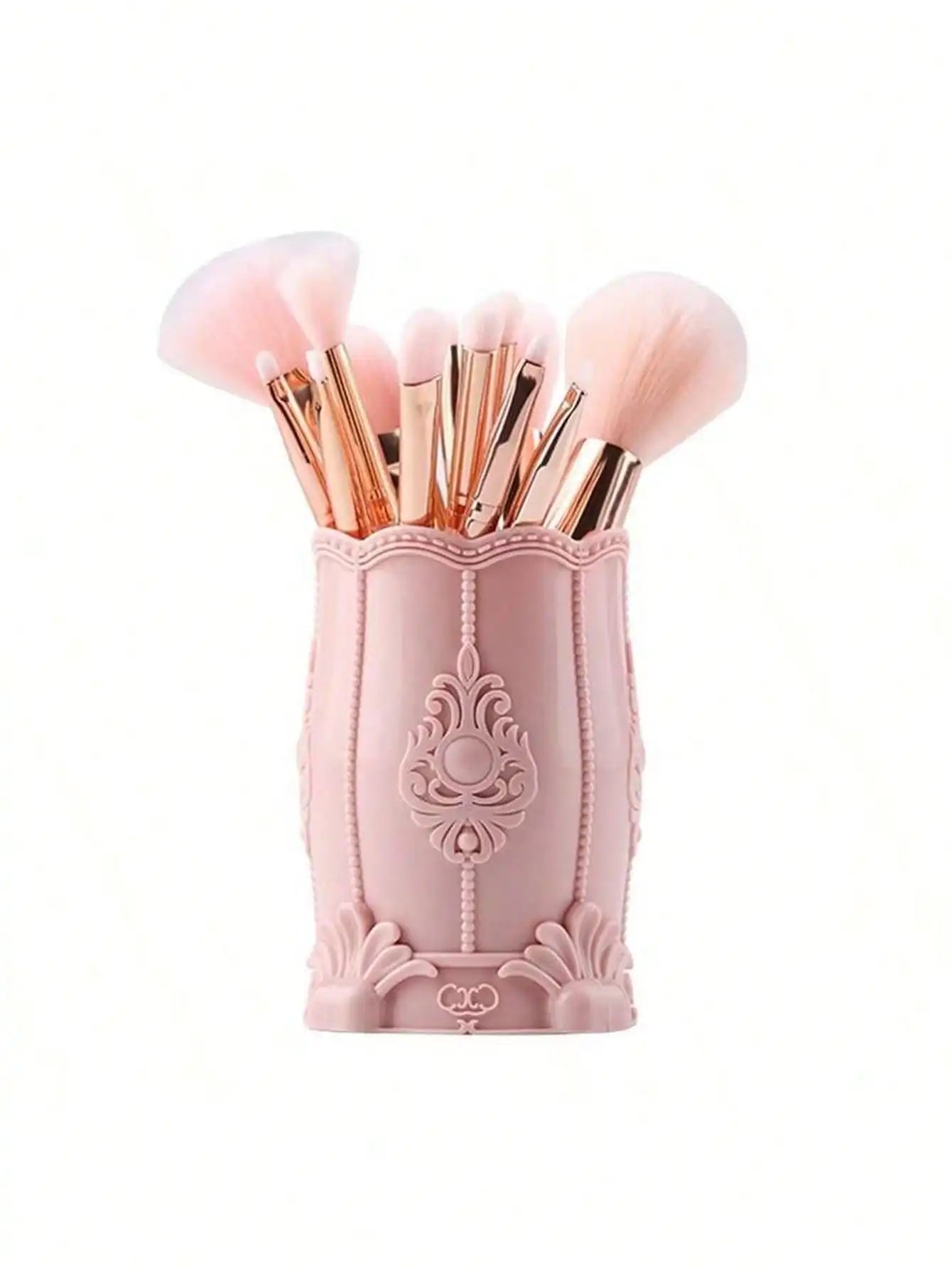 Art Storage Box Plastic Makeup Brush Cleaner Pen Holder Lipstick Qme pink