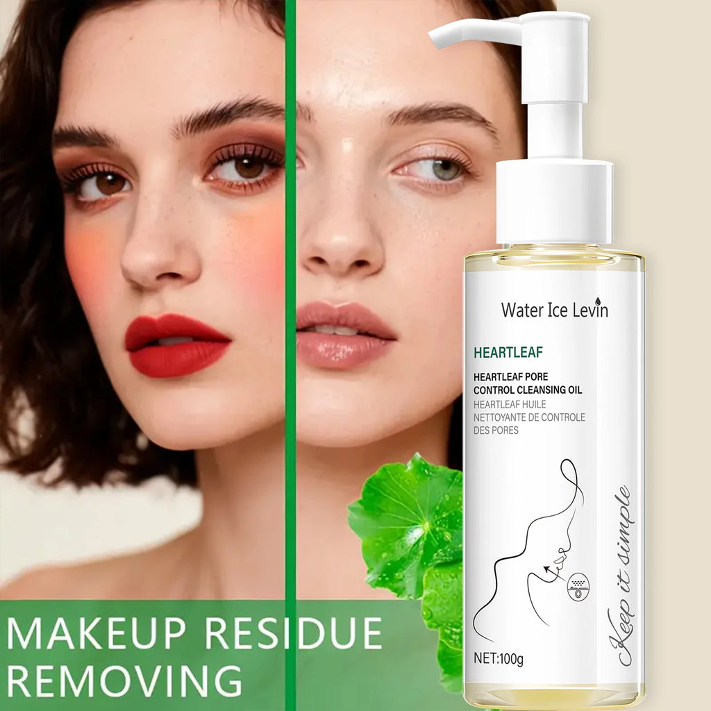 Heartleaf Pore Control Cleansing Oil with Niacinamide - Moisturizing & Protecting Daily Facial Cleanser for Elastic Skin Qme