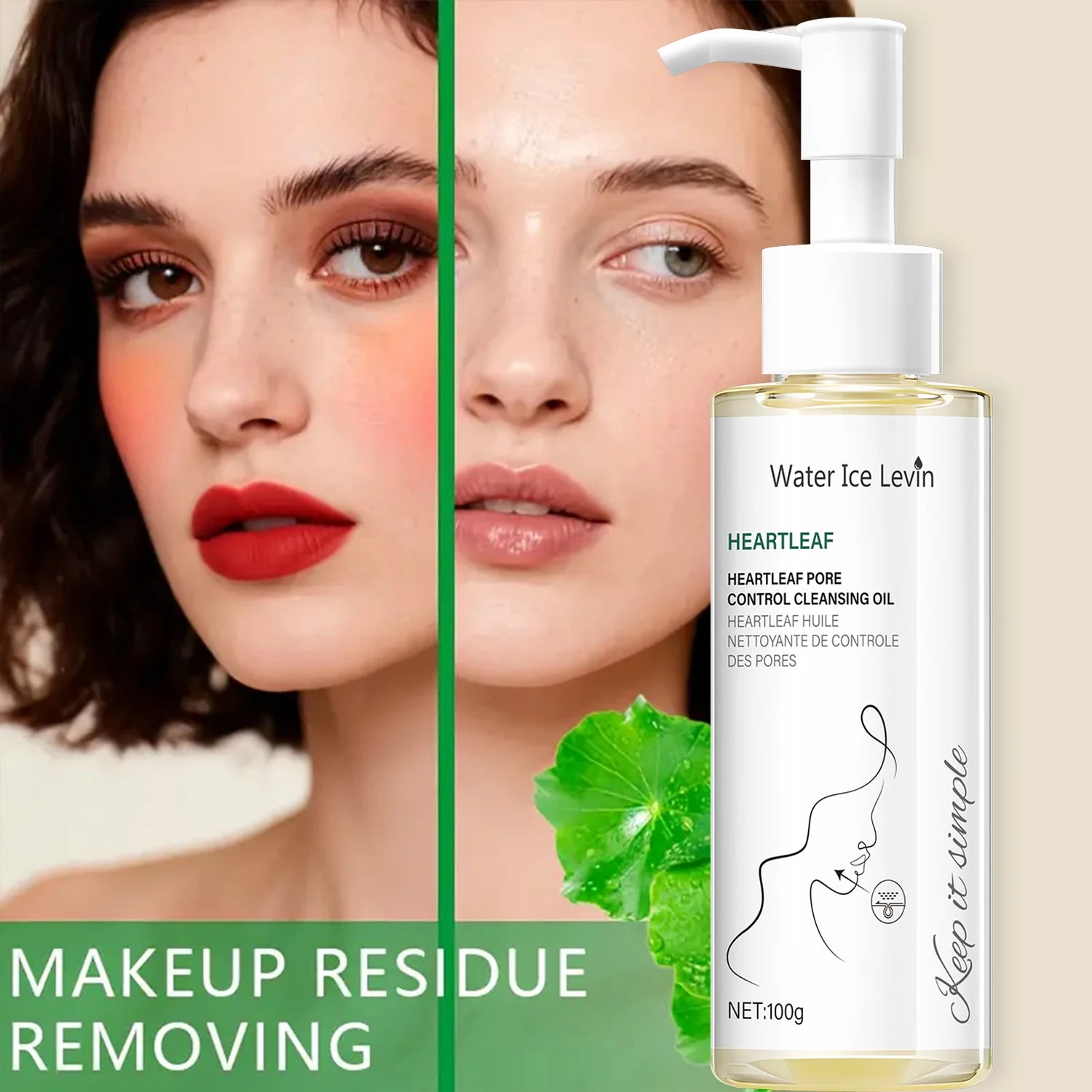 Heartleaf Pore Control Cleansing Oil with Niacinamide - Moisturizing & Protecting Daily Facial Cleanser for Elastic Skin Qme