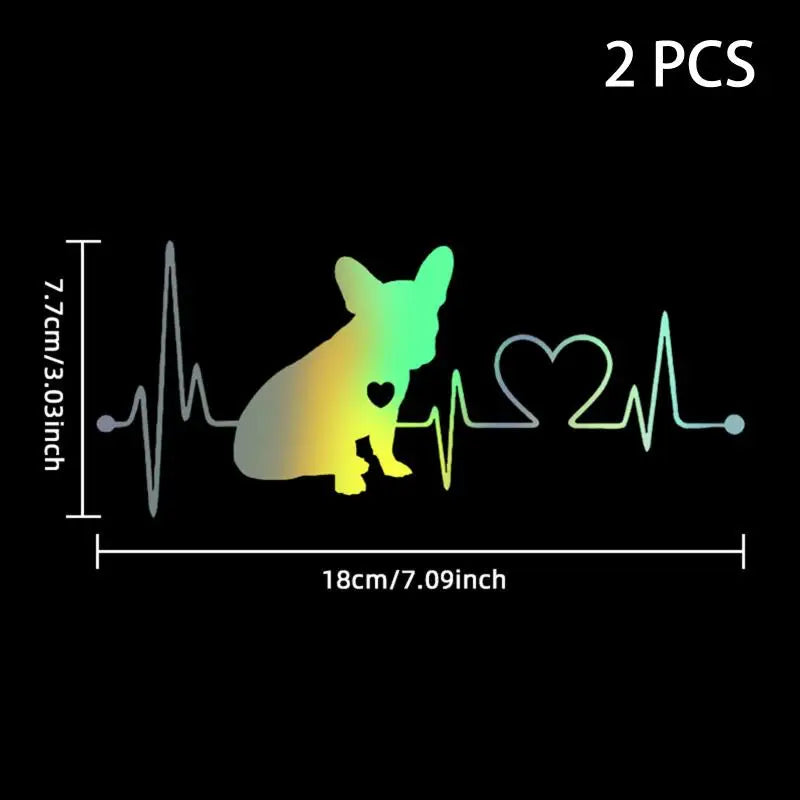 Car Sticker Pet Cat Heartbeat Lifeline Creative Truck Automobiles Qme A6