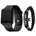 Sport Digital Watch Women Men Square LED Watch Silicone Electronic Watch Women's Watches Clock relogio feminino digital reloj Qme All balck