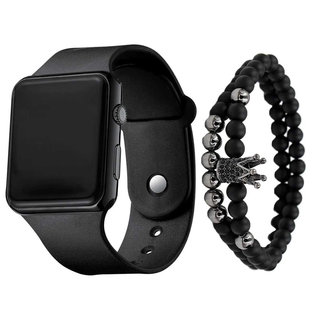 Sport Digital Watch Women Men Square LED Watch Silicone Electronic Watch Women's Watches Clock relogio feminino digital reloj Qme All balck