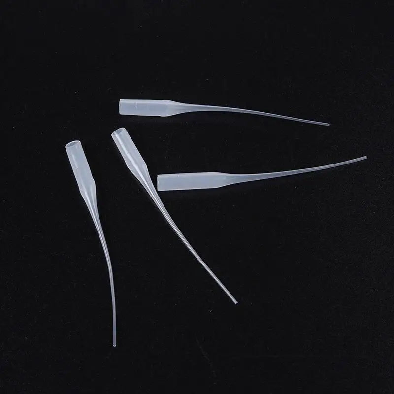 100pcs/set Glue Tips Plastic Glue Micro-Tips Glue Extender Precision CA Glue Applicator Qme