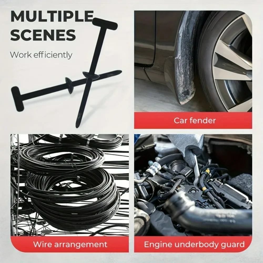Universal Cable Ties Nylon Fixed Buckle Car Leaf Panel Trunk Cover Self-Locking Heavy Duty Zip Ties Fasteners Cable Organizer Qme