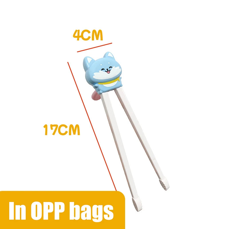 1 Pair Baby Kids Training Tableware Food Sticks Cartoon Animal Chopsticks For Children Cute Cat Elementary Learning Chopstick. Qme A5