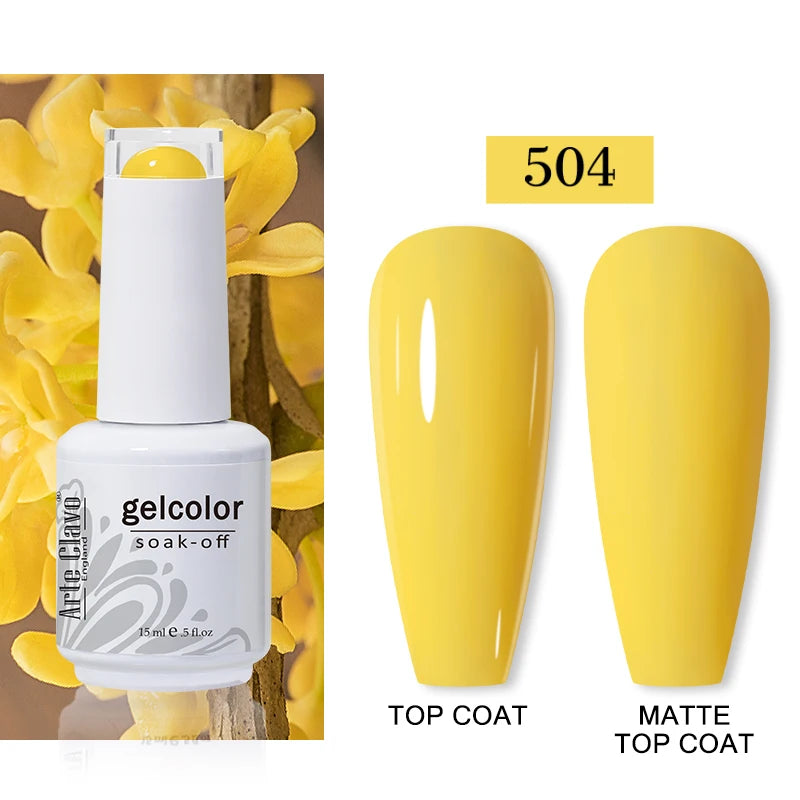 Arte Clavo15ml Gel Nail Polish Art 65 Colors Colorful Soak Off UV