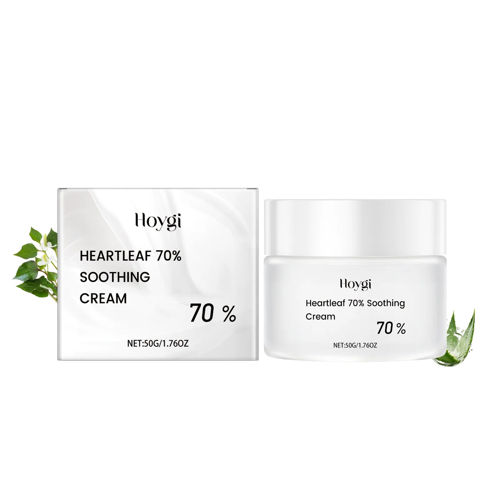 Heart Leaf 70% Soothing Cream Contains Ceramide EOS Moisturizing Relieves Dry Skin Restores Skin Elasticity Facial Cream Qme 50g Boxed