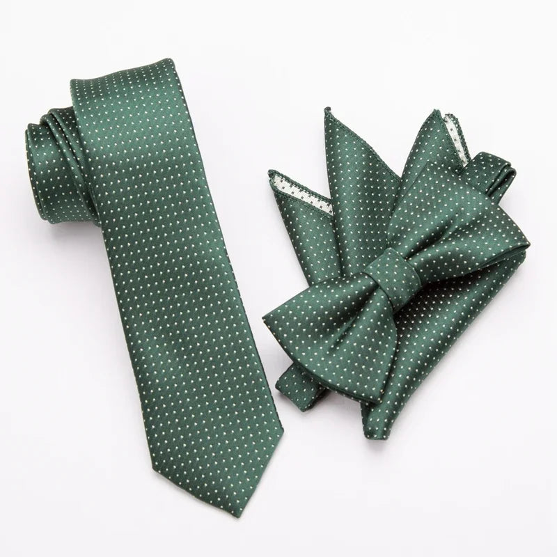 Paisley Men's Casual Bowtie Tie Skinny Polyester Necktie Pocket