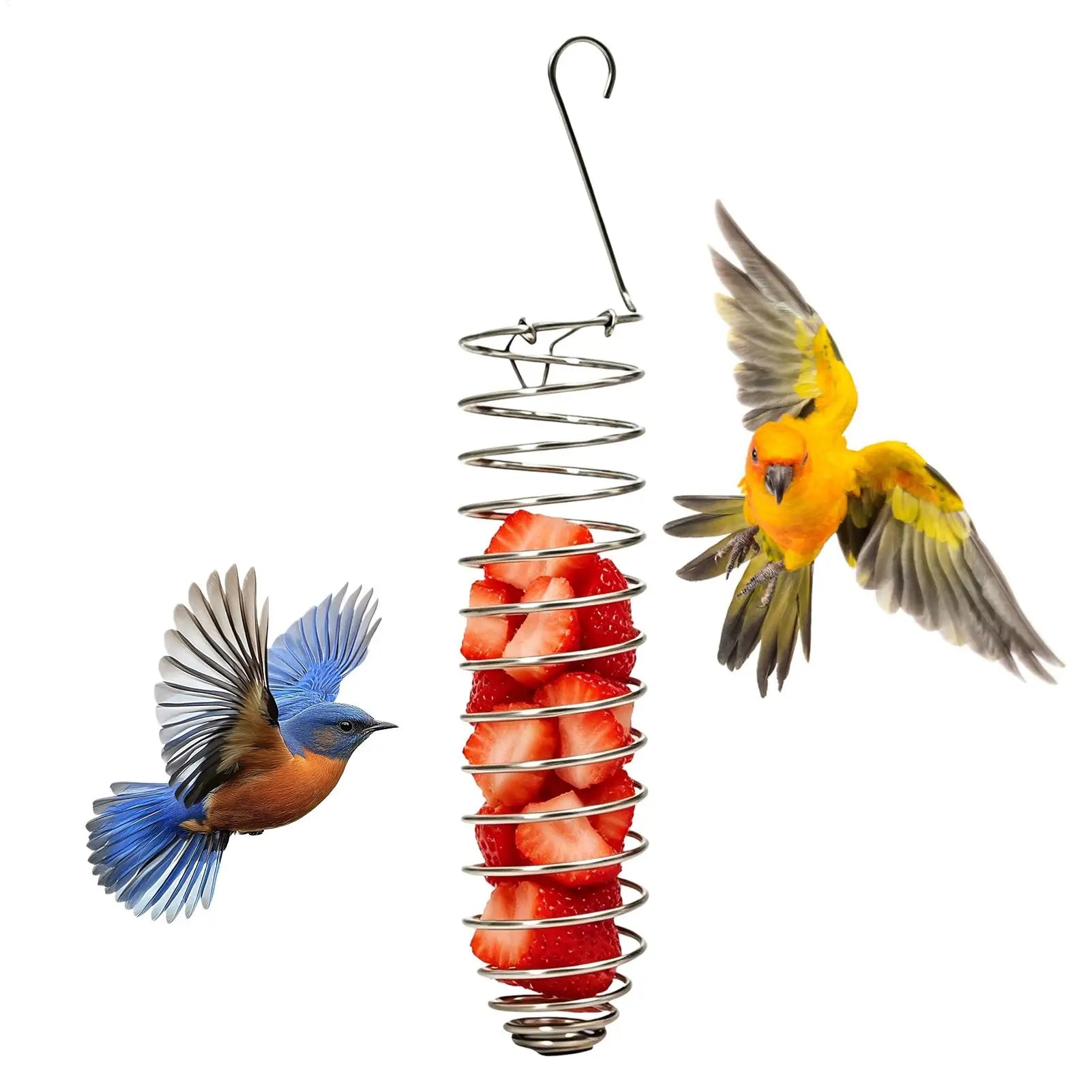 Millet Holder Foraging Fruits Veggies Treat Dispenser Bird Bowls for Cage for Parakeet Cockatiel Parrot Conure Canary Quaker Qme