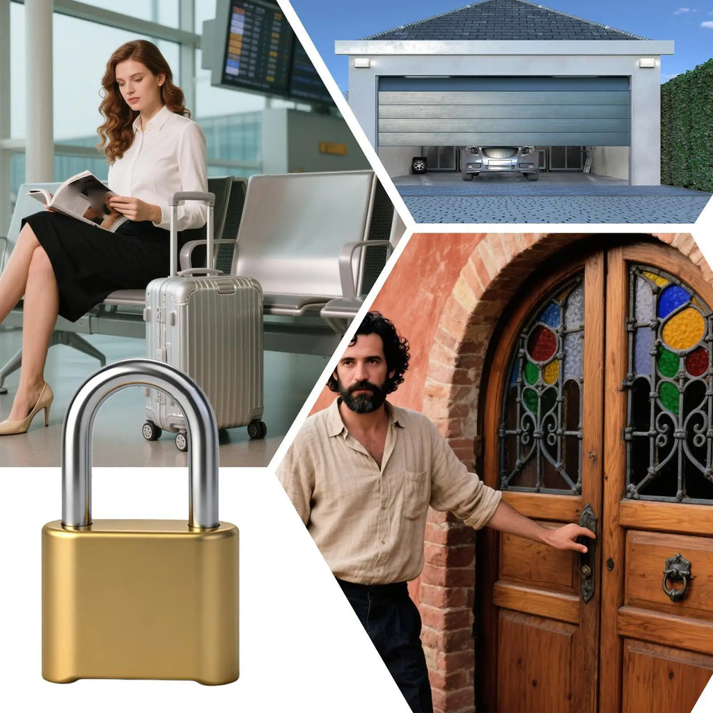 Combo Lock Resettable Metal 4 Digit Mechanical Suitcase Code Fence Qme