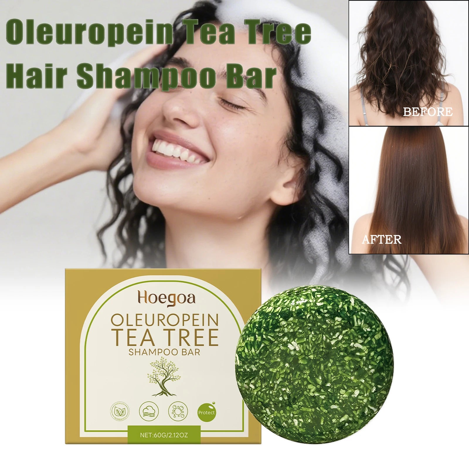 Herbal Dandruff Removal Shampoo Bar Mild Tea Tree Oil Essence Oil Control Scalp Cleansing Hair Care Soap Hair Damaged Repairing Qme