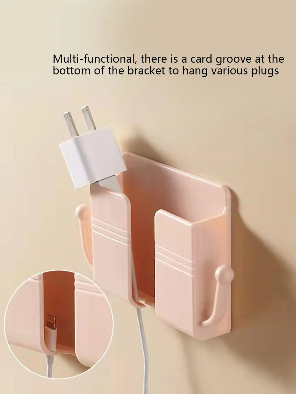 Wall-mounted Remote Control Storage Box Hook Rack Bedside Mobile Qme