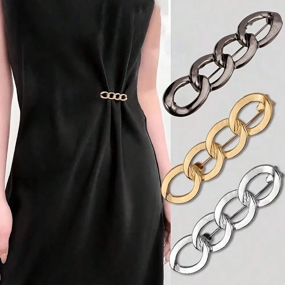1/3Pcs 4-in-1 Alloy No Sew Adjustable Waist Buckle Snap Fastener Universal Clothing Modify Accessory For Jeans Dresses Sleeves Qme