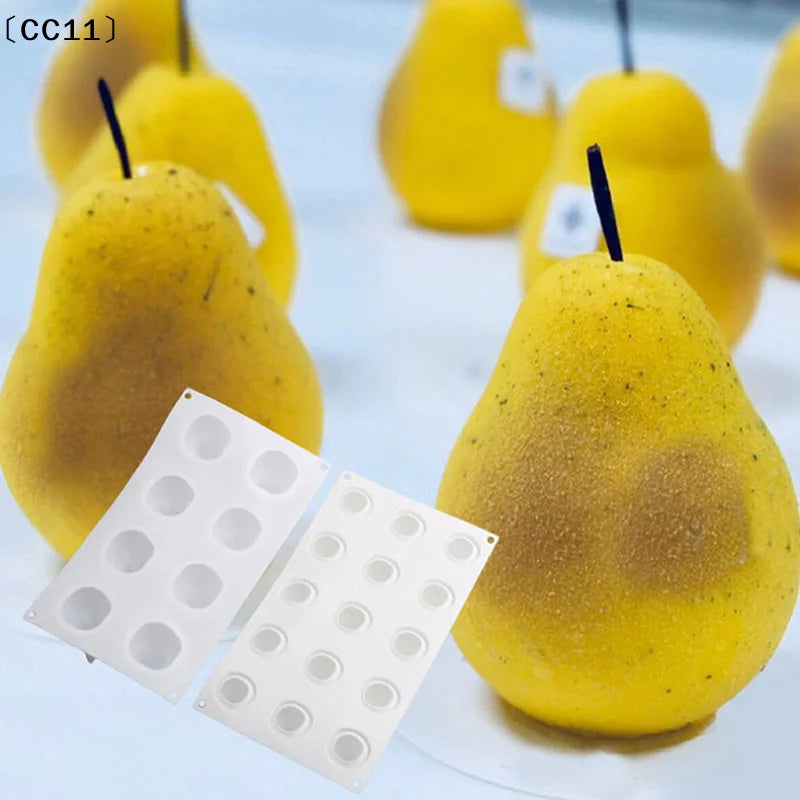 Pineapple Pear Peach Fruit Series Cake Silicone Mold Mango Orange Qme