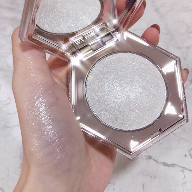 Highlighter Makeup Palette Glitter Face Body Cheek Diamond Shimmer Qme