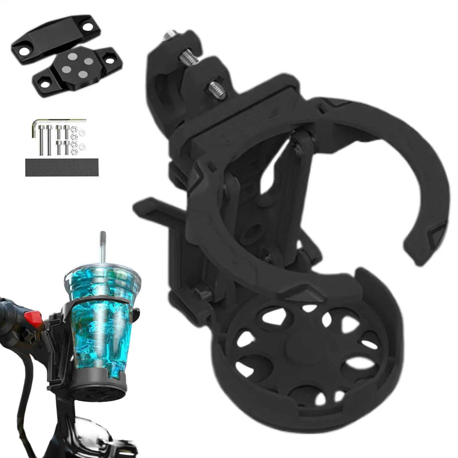 Bike Cup Holder Foldable Bicycle Drink Mount Motorcycle Water Bottle Holder for Men Women Bikers Cyclists Riders Motorcyclists Qme