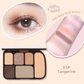 6-Color Earth Tone Eyeshadow Palette With Shimmer& Matte Finishes, Waterproof , Sweat-Resistant, Long-Wearing , Smudge-Proof Qme 03