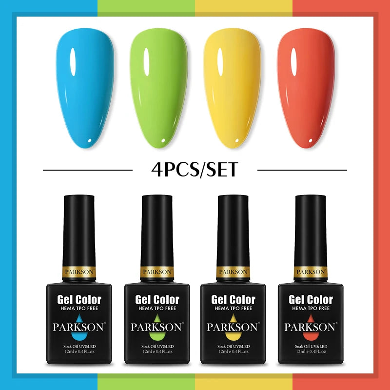 PARKSON Macaroon Series Gel Nail Polish LED UV Summer Solid Semi Qme ZH44