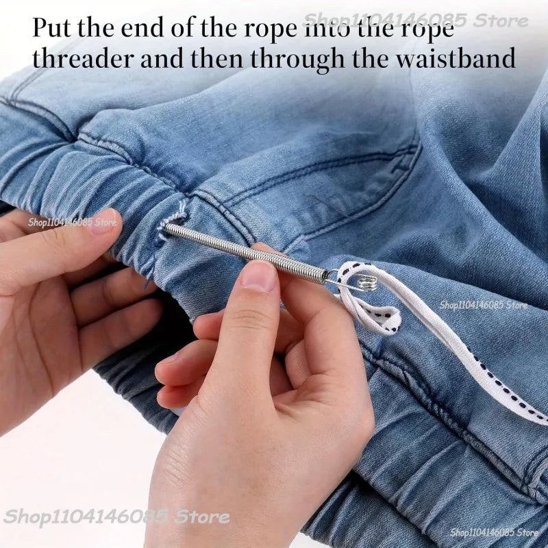 Rope Threading Tool Bendable Spring Drawstring Threader Clip Drawstring Thread Multi Functional DIY Sewing Accessories Qme