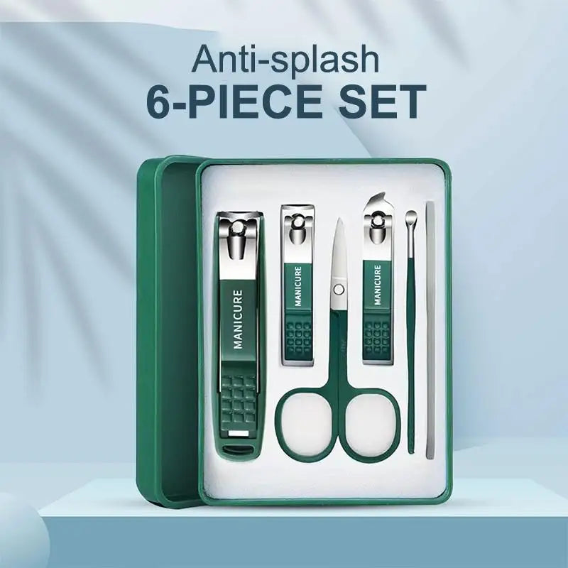 Complete 4 Nail Care Stainless Steel Clippers Pedicure Tools Home Qme 6Pcs