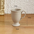 Dollhouse French Retro Mini Foot Relief Mark Coffee Cup Handle Qme A8