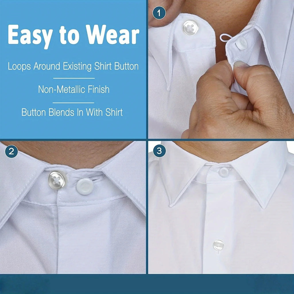 4Pcs removable cuff neckline retractable button, soft elastic neckline cuff extender, seam-free adjustable retractable button Qme