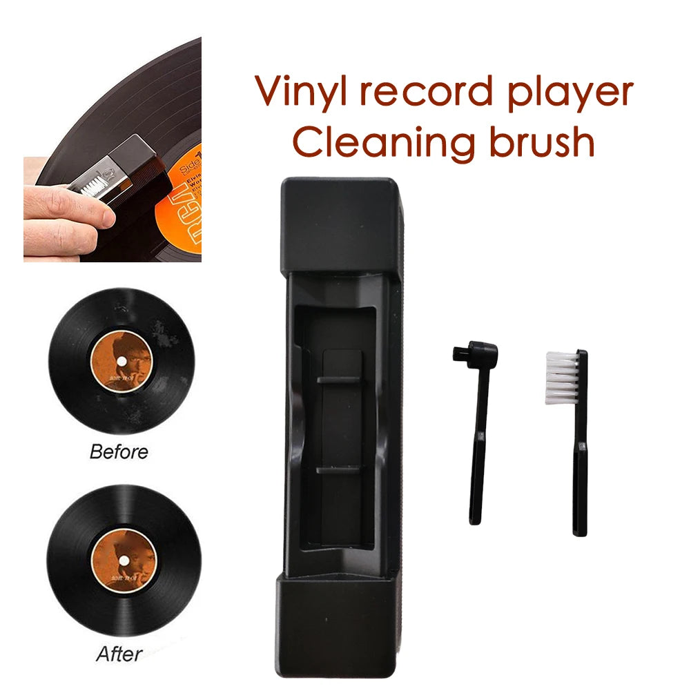 3Pcs/Set Vinyl Record Cleaner Kit Cleaning Brush Dust Remover Set Record Cleaner Cleaning Brush Tool Vinyl Record Cleaning Brush Qme