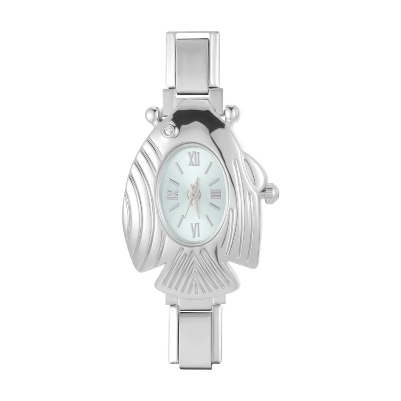 Wholesale Men Women's DIY Width Italian Elastic Charm Stainless Fish