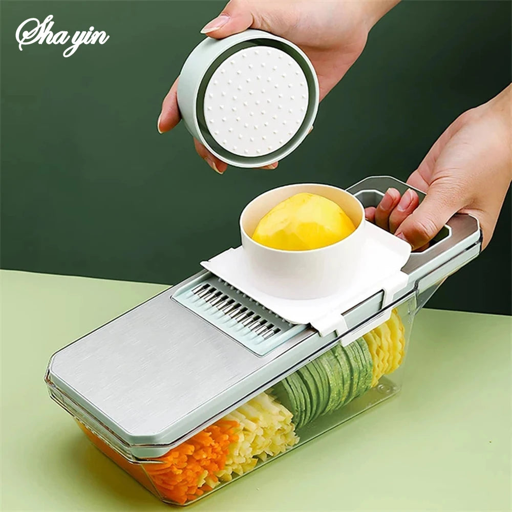 Multifunctional Shredder, Vegetable Cutter, Household Potato Shredder, Cucumber Slicer, Shredder, Vegetable Cutting Tool Qme