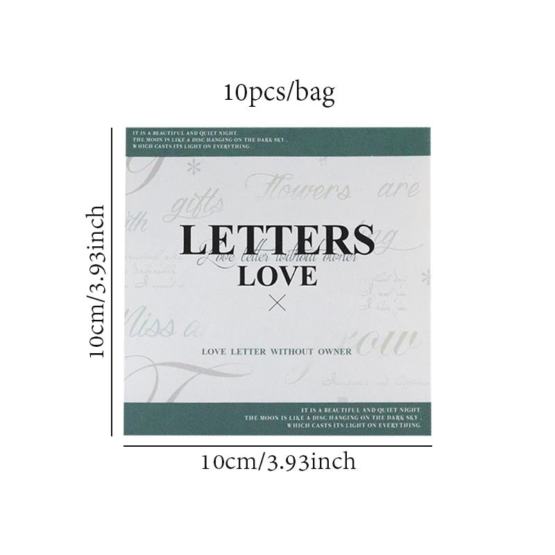 Sticker Book 10pcs/bag Art Alphabet Sticker Book Minimalist Fashion Style Stickers DIY & Scrapbook Diary Decorative Sticker Book Qme