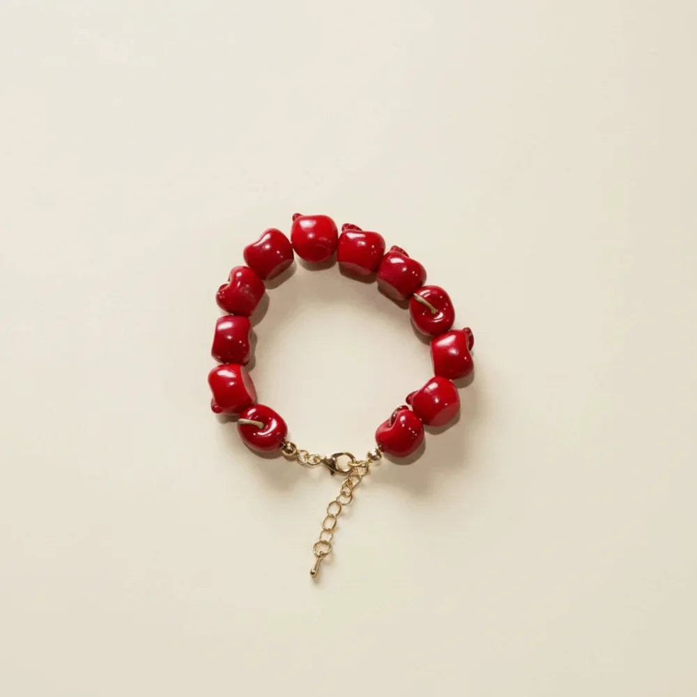 Simple Layered Beads Fruit Necklace Stackable Blueberries Multi Layer Qme B11 bracelet