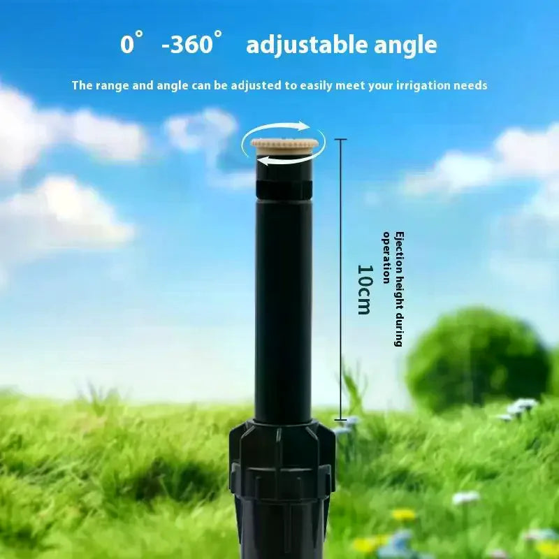 1/2" Female Thread Buried Up Sprinkler 360° Automatic Lift Type Scattering Ray Jet Watering Nozzle Lawn Irrigation Device Qme