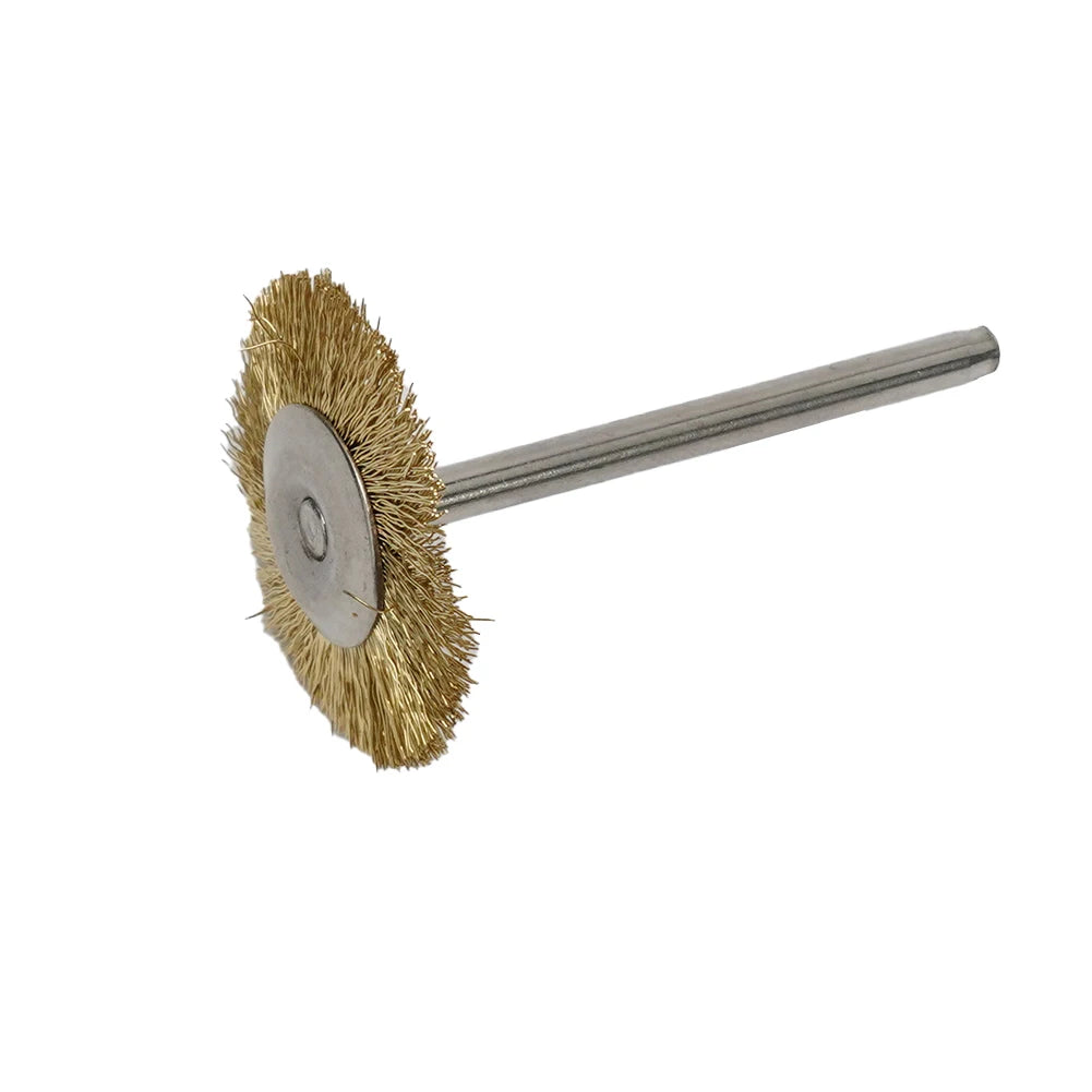 24Pcs Brass BrushSteel Wire Wheels Brushes Drill Rotary Tools Polishing For Dremel Rotary Tools Metal Rust Removal Brush Set Qme