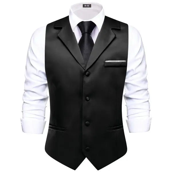 Single Lapel Waistcoat Black or Pink or Gold or Purple or Apricot Slim Sleeveless Formal Daily Vest Top Qme MJDJ3391 XXL