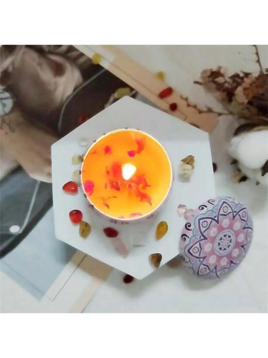 4 Cans Melt Wax Aromatherapy Homemade Soy Candle Cup Flower Candles Qme Flower