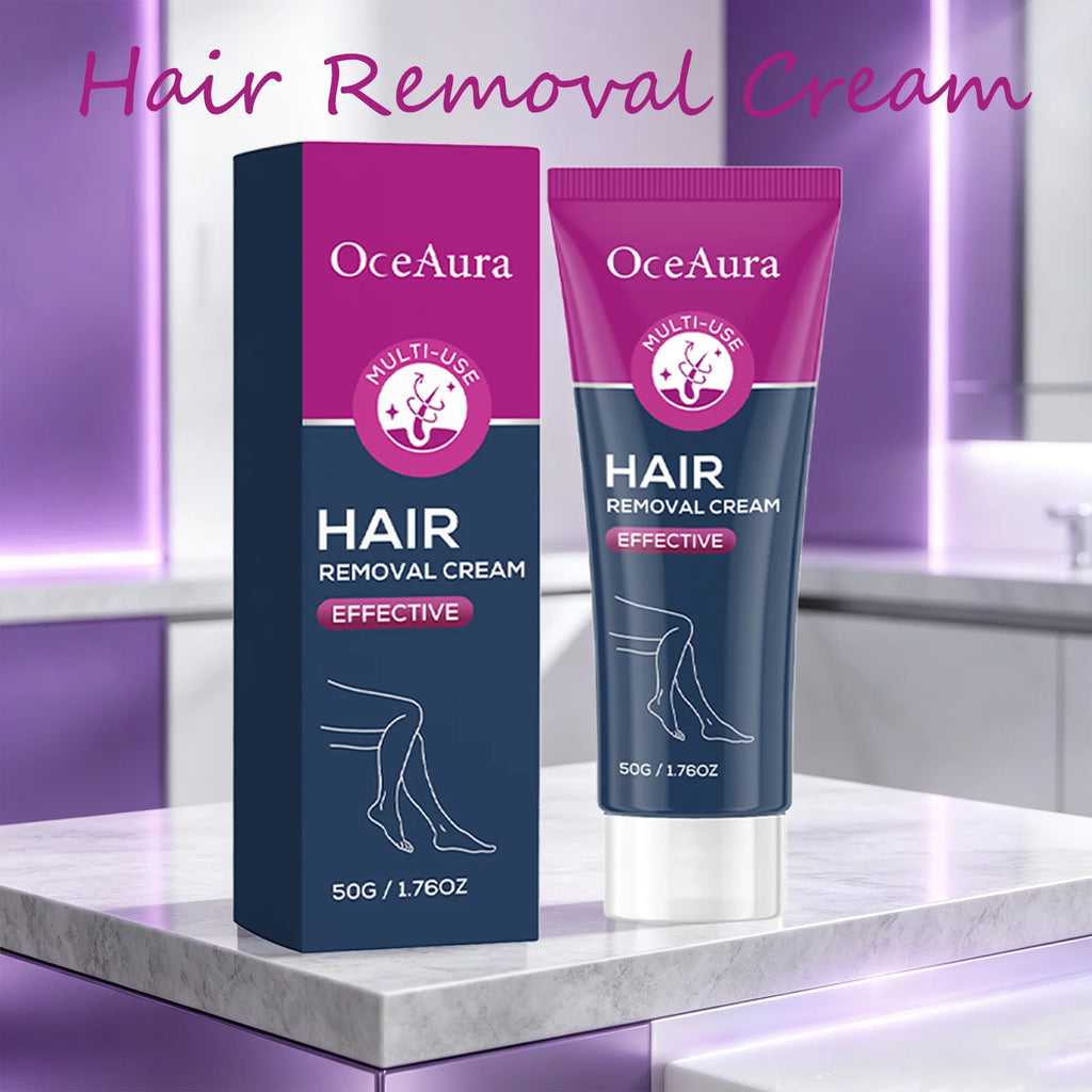 OceAura Effective Hair Removal Cream Gentle Low-Irritation Quick Cleasing Dalicate Touch Hydration Smooth Body Depilatory Cream Qme