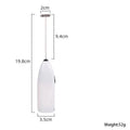 Portable Electric Handheld Egg Whisk Speed Mixing Ergonomic Handle Qme white